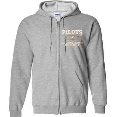 Cool Pilot For Men Women Aircraft Pilot Airplane Flying Full Zip Hoodie