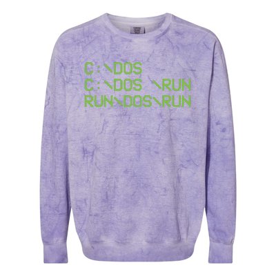 Computer Programmer Funny C Dos C Dos Run Run Dos Run Colorblast Crewneck Sweatshirt