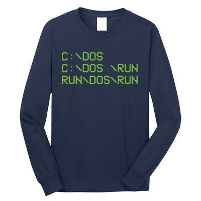 Computer Programmer Funny C Dos C Dos Run Run Dos Run Long Sleeve Shirt