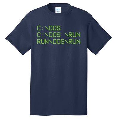 Computer Programmer Funny C Dos C Dos Run Run Dos Run Tall T-Shirt