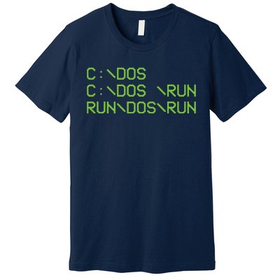 Computer Programmer Funny C Dos C Dos Run Run Dos Run Premium T-Shirt