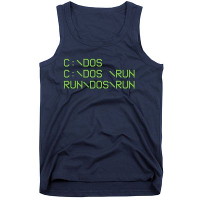 Computer Programmer Funny C Dos C Dos Run Run Dos Run Tank Top