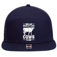 Cow Pet Farm Animal Cows 7 Panel Mesh Trucker Snapback Hat