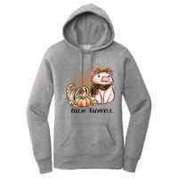 Cute Pig Feelin' Thankful's Gift For Thanksgiving Women's Pullover Hoodie