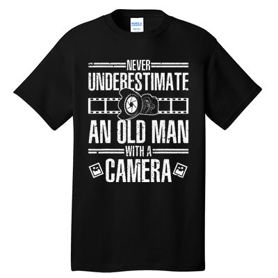 Cool Photography For Grandpa Photographer Camera Lover Tall T-Shirt