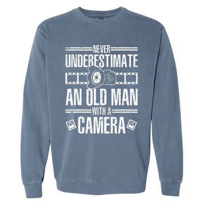 Cool Photography For Grandpa Photographer Camera Lover Garment-Dyed Sweatshirt