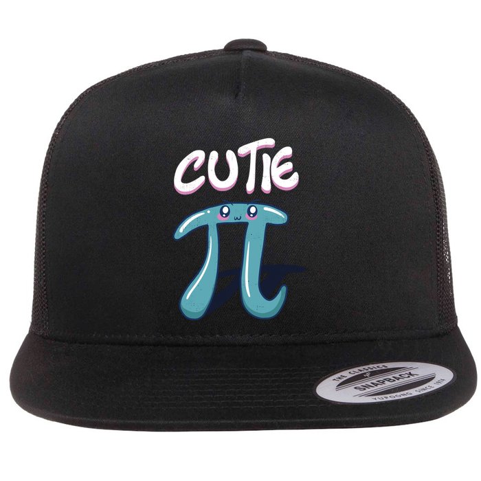Cutie Pi Funny Nerd Gift For Math Geeks Pi Day Design Cool Gift Flat Bill Trucker Hat