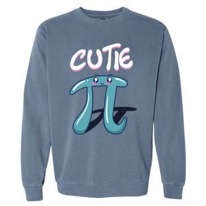 Cutie Pi Funny Nerd Gift For Math Geeks Pi Day Design Cool Gift Garment-Dyed Sweatshirt