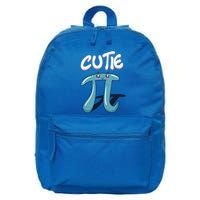Cutie Pi Funny Nerd Gift For Math Geeks Pi Day Design Cool Gift 16 in Basic Backpack