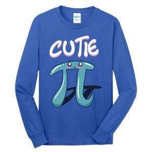 Cutie Pi Funny Nerd Gift For Math Geeks Pi Day Design Cool Gift Tall Long Sleeve T-Shirt