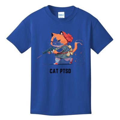 Cat Ptsd Funny Cat Ptsd Design Gift Kids T-Shirt