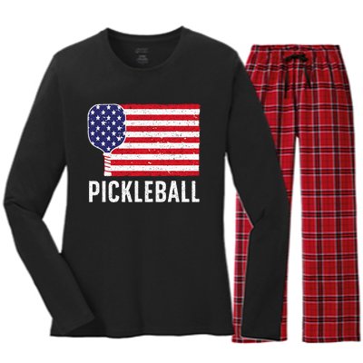 Cool Pickleball For Wo Paddle Sport Pickleball Lover Women's Long Sleeve Flannel Pajama Set 