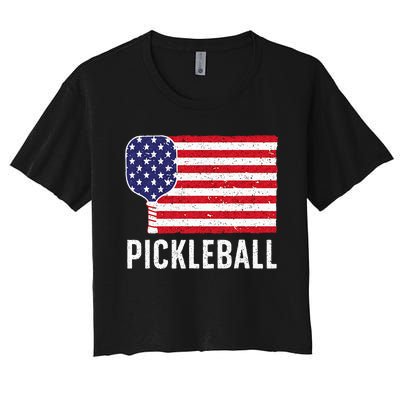 Cool Pickleball For Wo Paddle Sport Pickleball Lover Women's Crop Top Tee