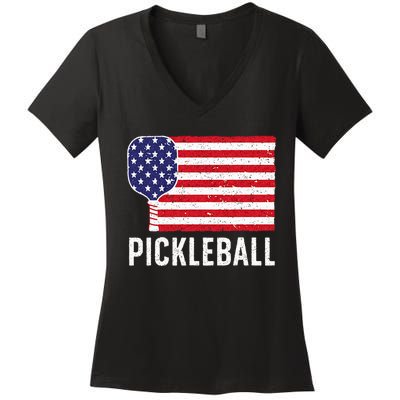 Cool Pickleball For Wo Paddle Sport Pickleball Lover Women's V-Neck T-Shirt