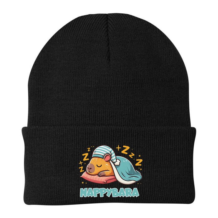 Capybara Pyjamas For Nap Napping Capybara Nappybara Knit Cap Winter Beanie