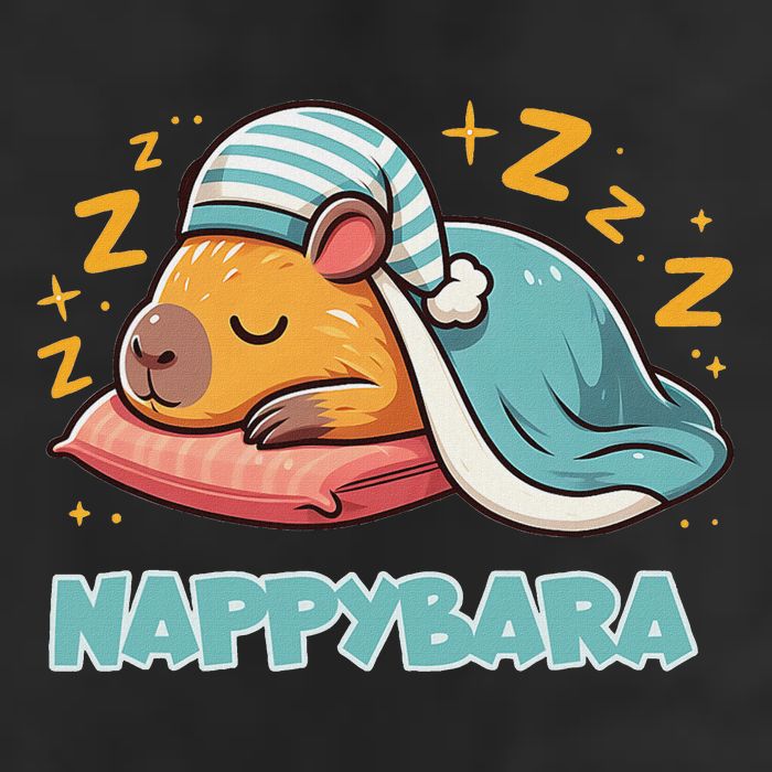 Capybara Pyjamas For Nap Napping Capybara Nappybara Knit Cap Winter Beanie