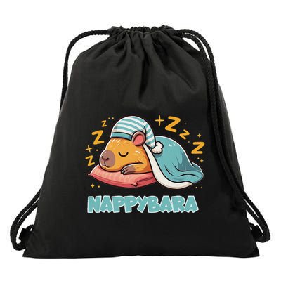 Capybara Pyjamas For Nap Napping Capybara Nappybara Drawstring Bag