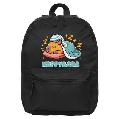 Capybara Pyjamas For Nap Napping Capybara Nappybara 16 in Basic Backpack