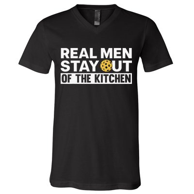 Cool Pickleball For Dad Pickle Ball Sports Team Kitchen V-Neck T-Shirt