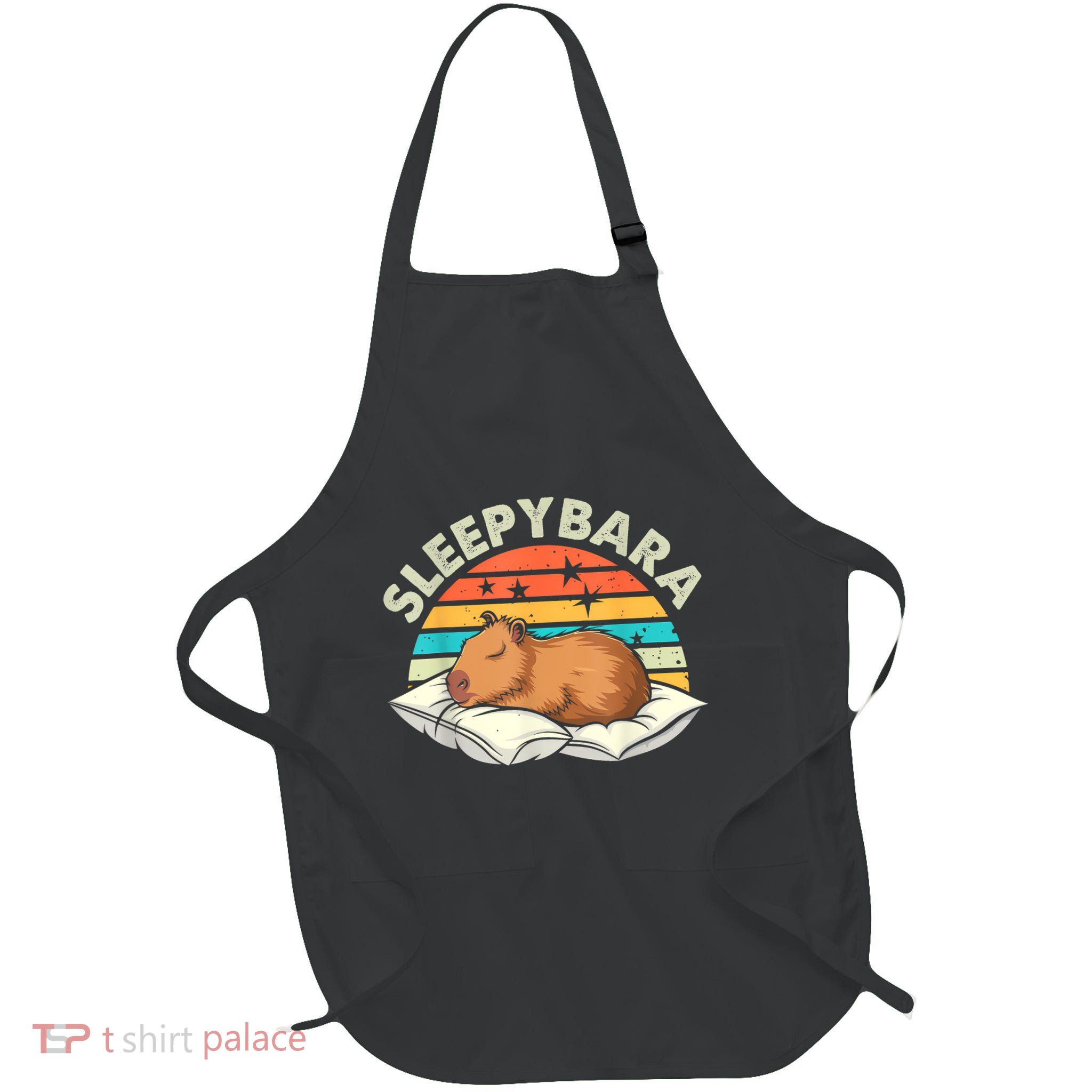 Capybara Pajamas Funny Capybara Costume Full-Length Apron With Pockets