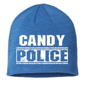 Candy Police Funny Mom Or Dad Halloween Costume Funny Gift Sustainable Beanie