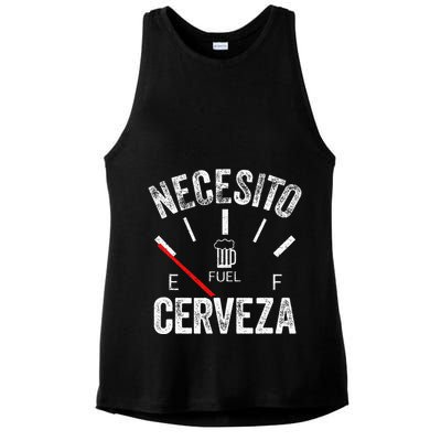 Cerveza Por Favor Necesito Cerveza Funny I Need Beer Ladies PosiCharge Tri-Blend Wicking Tank