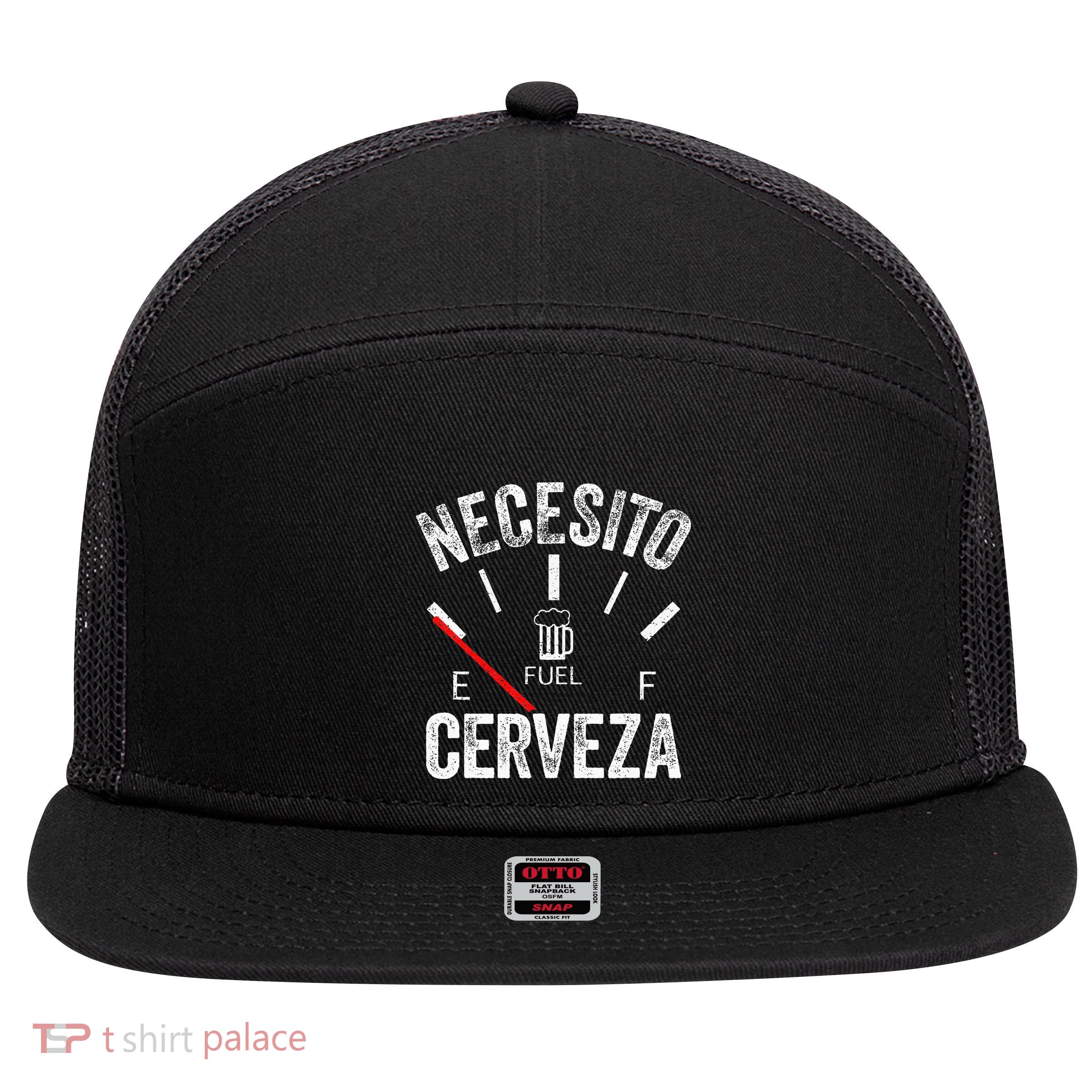 Cerveza Por Favor Necesito Cerveza Funny I Need Beer 7 Panel Mesh Trucker Snapback Hat