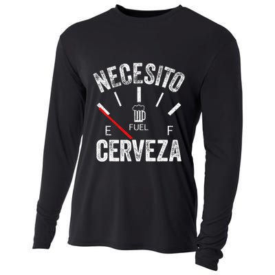 Cerveza Por Favor Necesito Cerveza Funny I Need Beer Cooling Performance Long Sleeve Crew