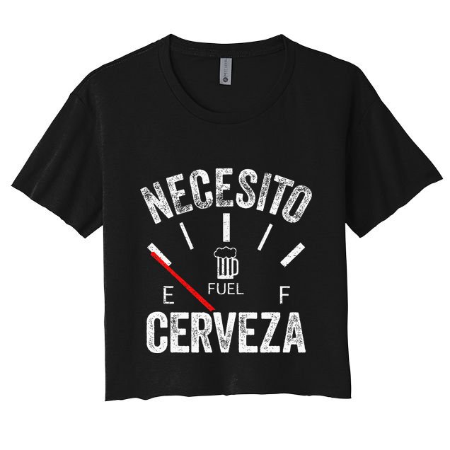 Cerveza Por Favor Necesito Cerveza Funny I Need Beer Crop Top