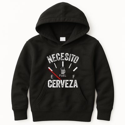 Cerveza Por Favor Necesito Cerveza Funny I Need Beer Kids Hoodie