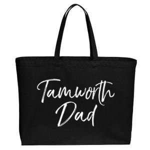 Cute Pig Farming Gift For Pig Farmers Funny Tamworth Dad Gift Cotton Canvas Jumbo Tote