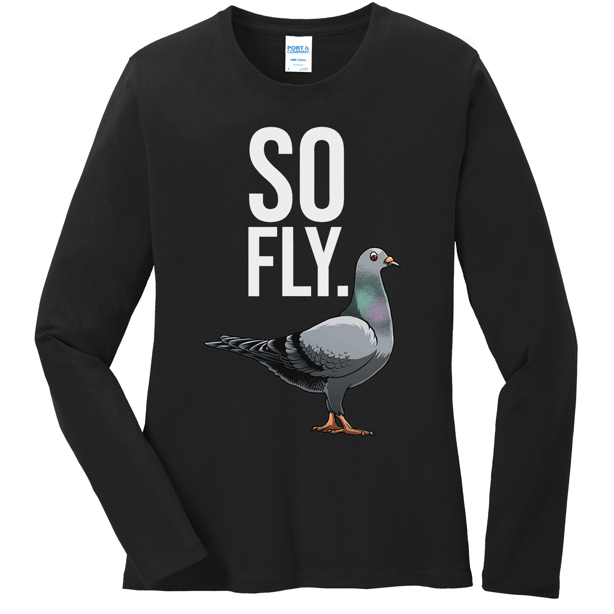 Cool Pigeon For Women Breeder Birdwatching Pigeon Racing Ladies Long Sleeve Shirt