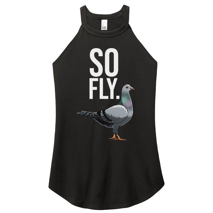 Cool Pigeon For Women Breeder Birdwatching Pigeon Racing Women's Perfect Tri Rocker Tank