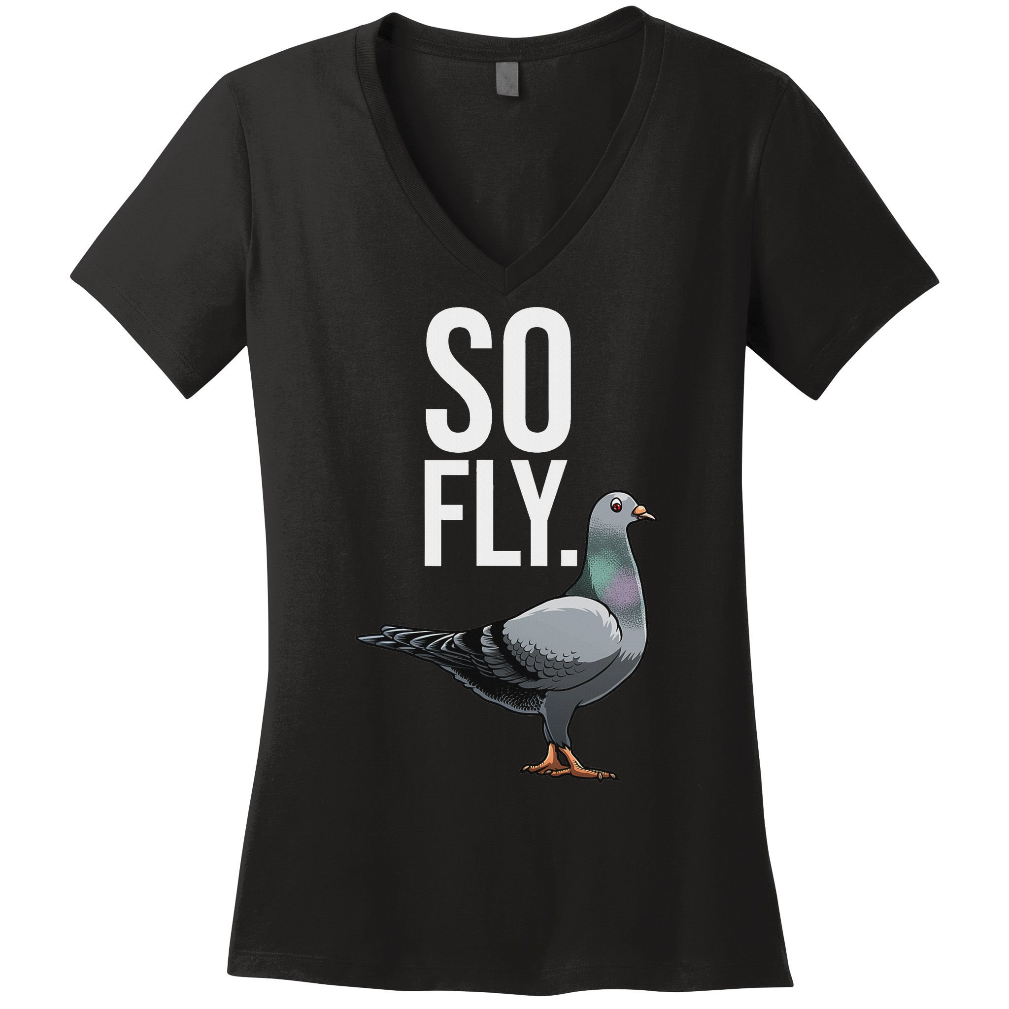 Cool Pigeon For Women Breeder Birdwatching Pigeon Racing Women's V-Neck T-Shirt