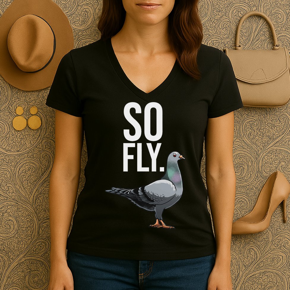 Cool Pigeon For Women Breeder Birdwatching Pigeon Racing Women's V-Neck T-Shirt