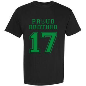 Custom Proud Football Brother Number 17 G Personalized Garment-Dyed Heavyweight T-Shirt