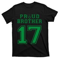 Custom Proud Football Brother Number 17 G Personalized T-Shirt