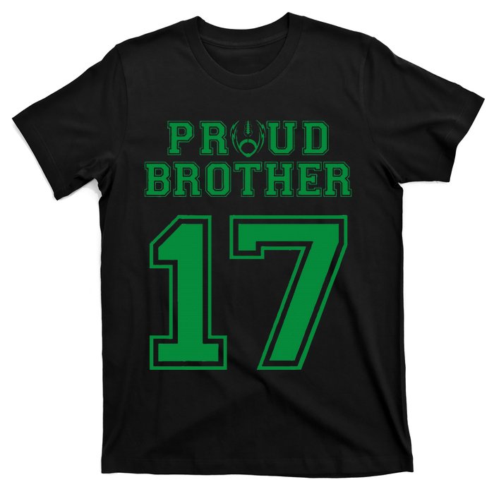 Custom Proud Football Brother Number 17 G Personalized T-Shirt