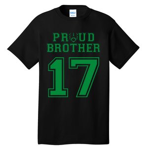 Custom Proud Football Brother Number 17 G Personalized Tall T-Shirt