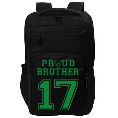 Custom Proud Football Brother Number 17 G Personalized Impact Tech Backpack