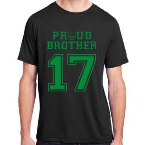 Custom Proud Football Brother Number 17 G Personalized Adult ChromaSoft Performance T-Shirt