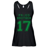 Custom Proud Football Brother Number 17 G Personalized Ladies Essential Flowy Tank