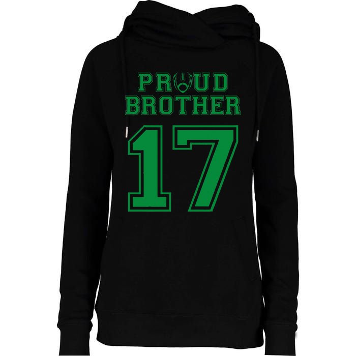 Custom Proud Football Brother Number 17 G Personalized Womens Funnel Neck Pullover Hood