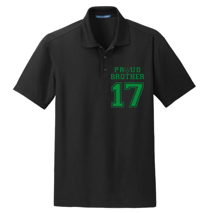 Custom Proud Football Brother Number 17 G Personalized Dry Zone Grid Polo