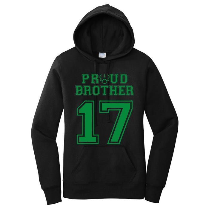 Custom Proud Football Brother Number 17 G Personalized Women's Pullover Hoodie