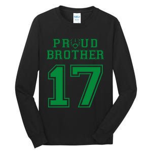 Custom Proud Football Brother Number 17 G Personalized Tall Long Sleeve T-Shirt