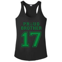 Custom Proud Football Brother Number 17 G Personalized Ladies PosiCharge Competitor Racerback Tank