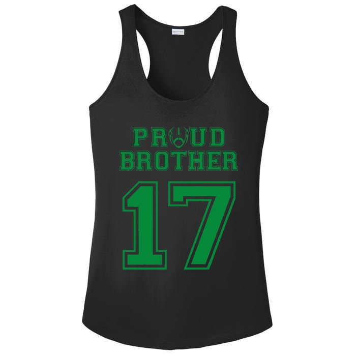 Custom Proud Football Brother Number 17 G Personalized Ladies PosiCharge Competitor Racerback Tank