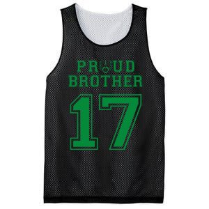 Custom Proud Football Brother Number 17 G Personalized Mesh Reversible Basketball Jersey Tank