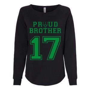 Custom Proud Football Brother Number 17 G Personalized Womens California Wash Sweatshirt